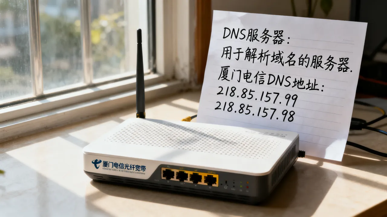 厦门电信光纤宽带DNS服务器是啥，厦门电信DNS地址是多少？