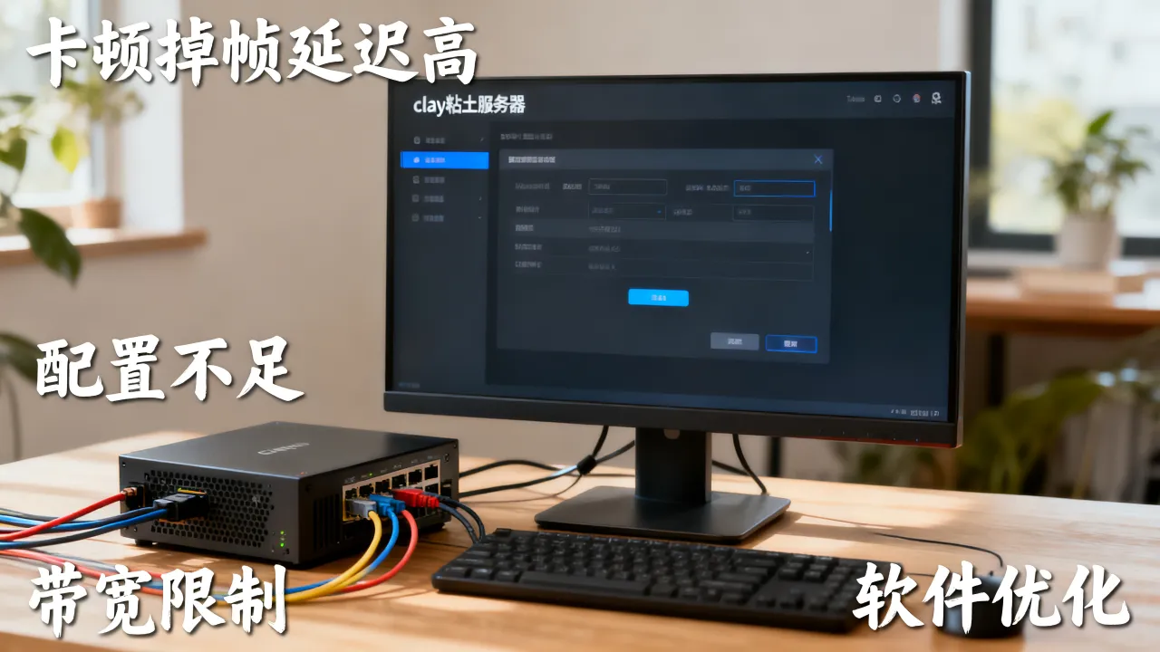 clay粘土服务器为什么很卡，卡顿掉帧延迟高怎么解决