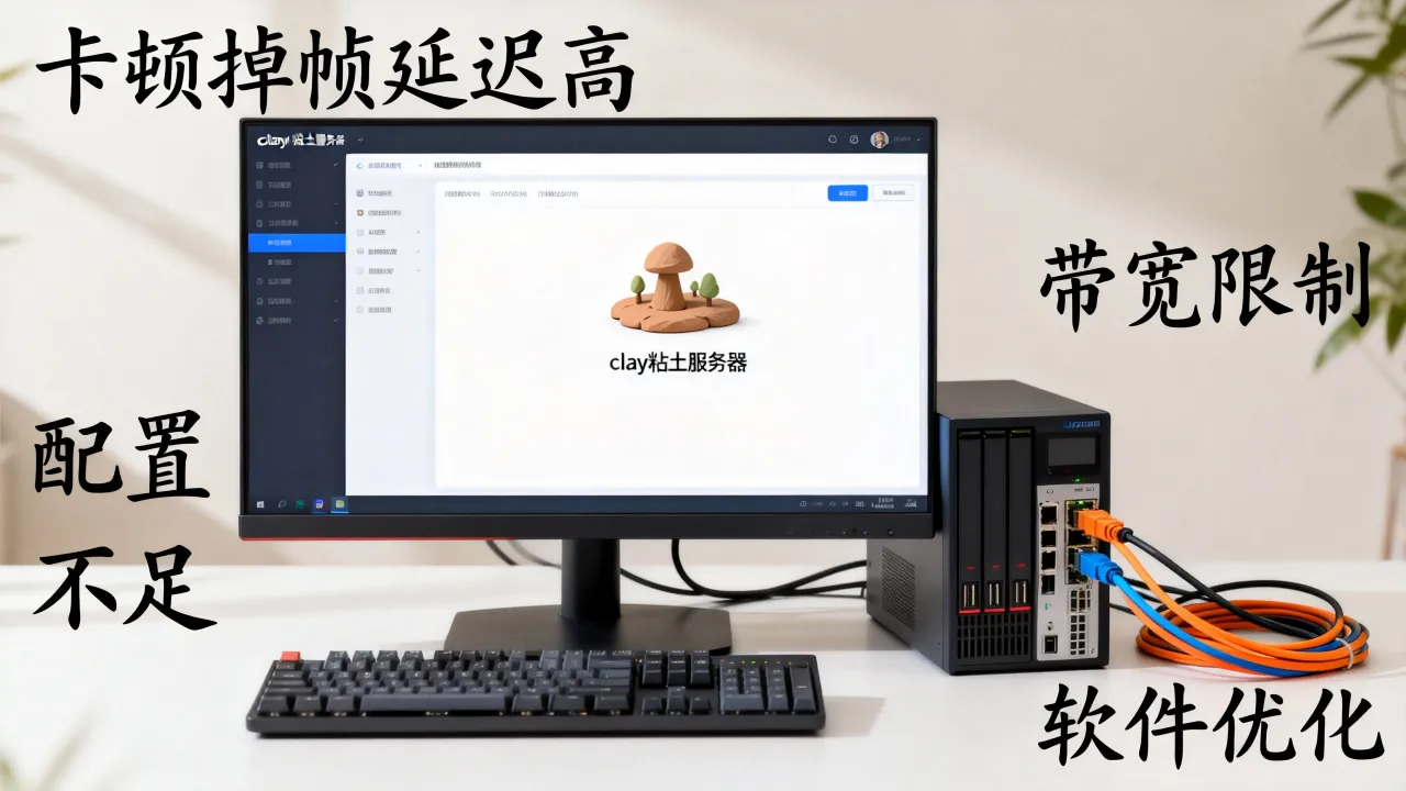 clay粘土服务器为什么很卡，卡顿掉帧延迟高怎么解决