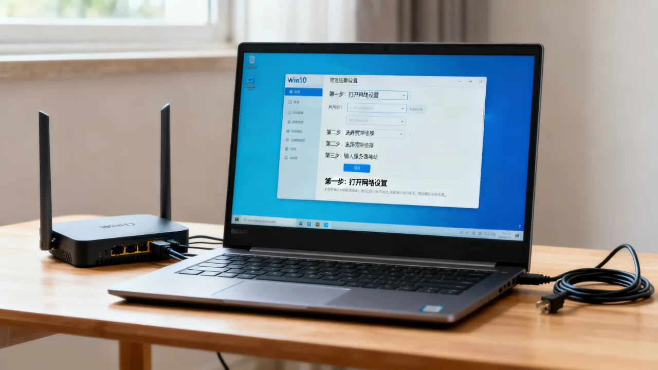 win10专业版怎么设置宽带连接服务器，宽带连接服务器设置详细教程
