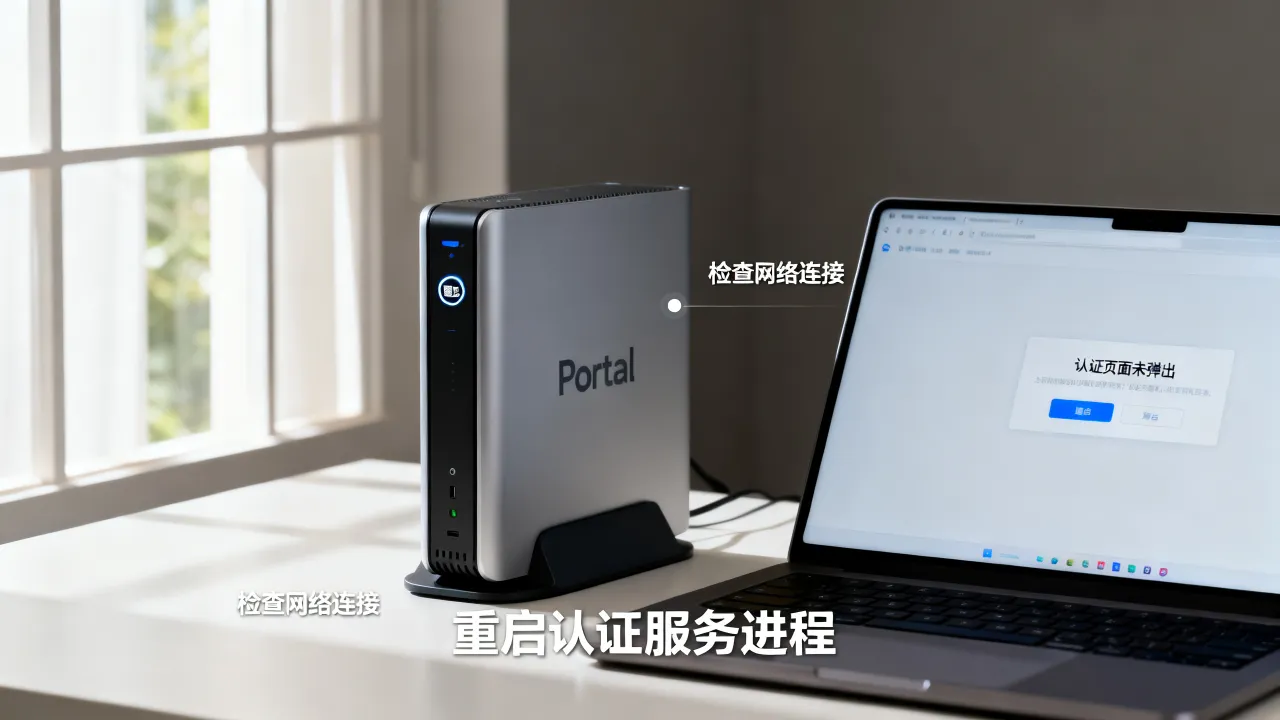 Portal服务器为什么关闭窗口，重启后无法弹出认证页面怎么办