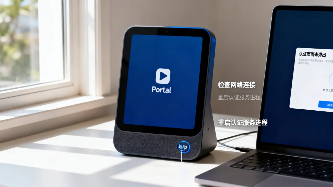 Portal服务器为什么关闭窗口，重启后无法弹出认证页面怎么办
