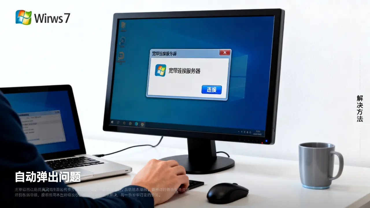 win7为什么老是弹出宽带连接服务器，win7宽带连接弹出怎么解决