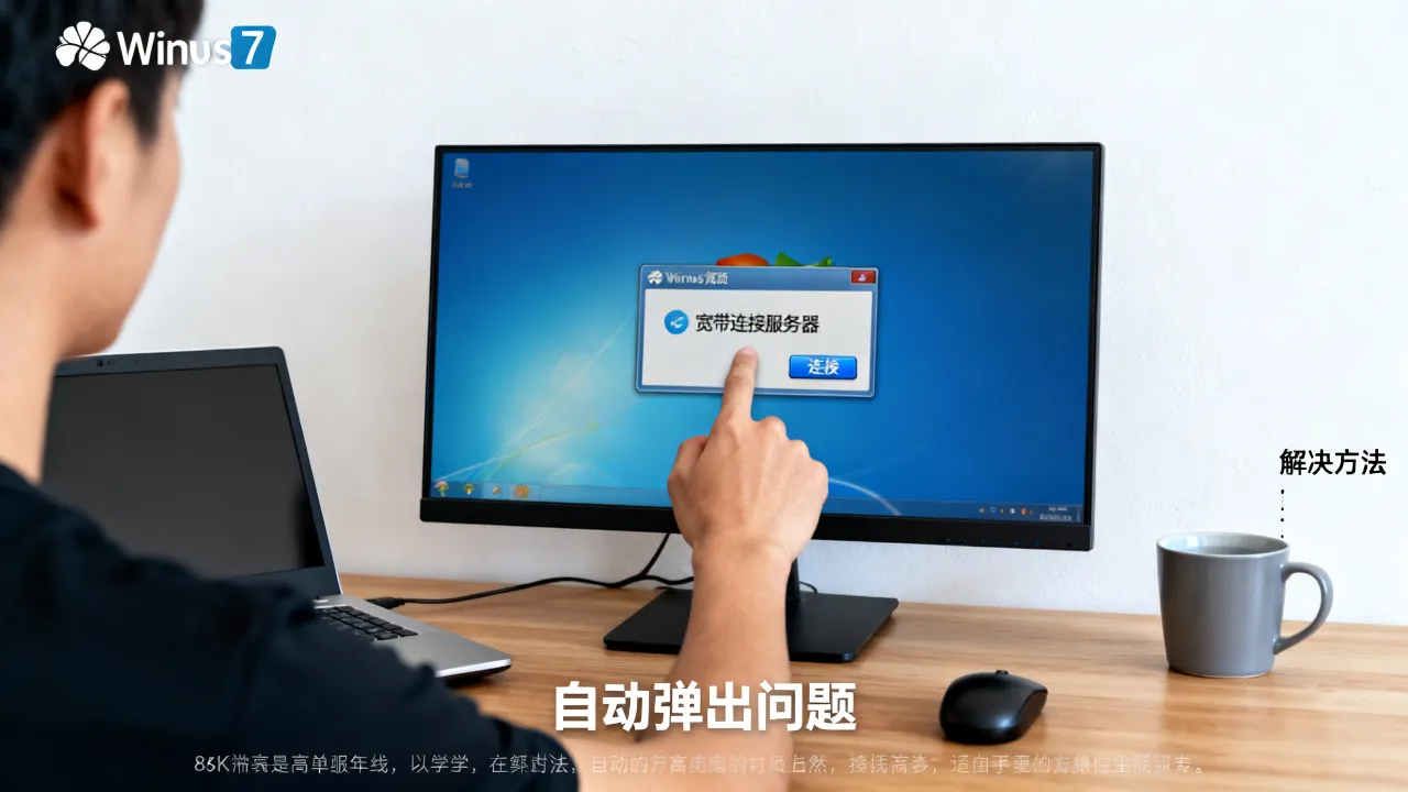 win7为什么老是弹出宽带连接服务器，win7宽带连接弹出怎么解决