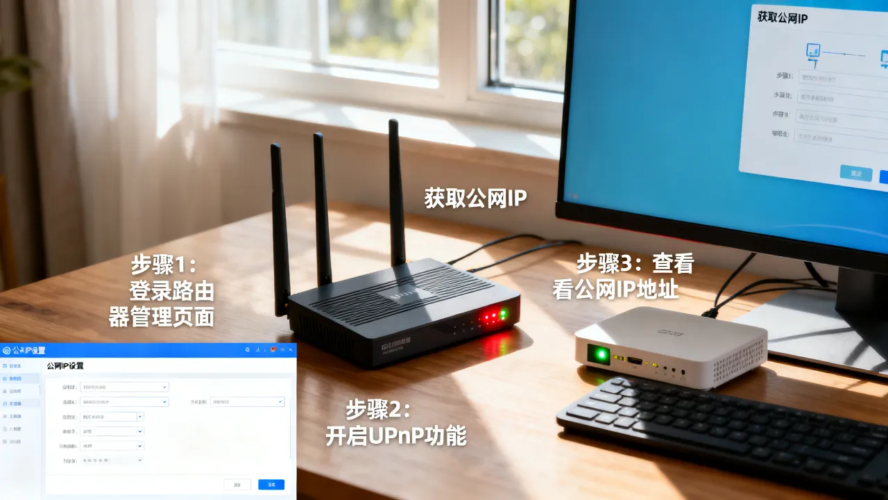家庭宽带公网IP服务器怎么设置？，公网IP获取方法
