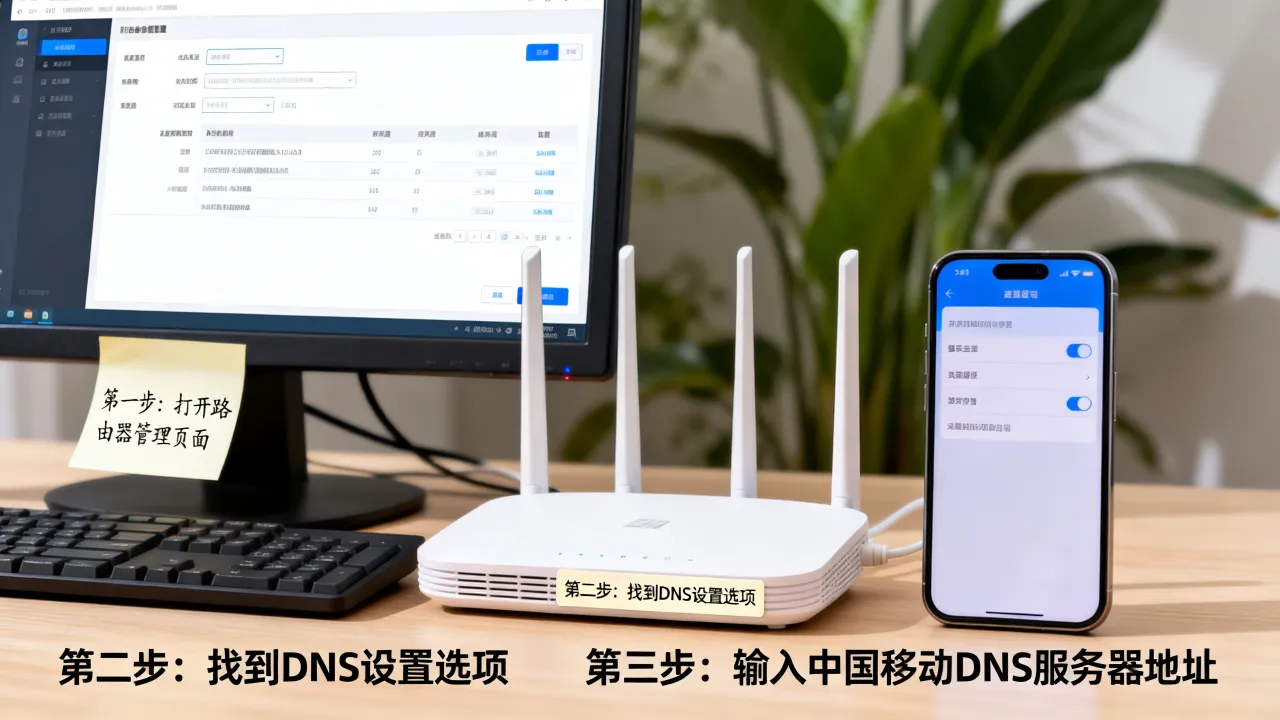 中国移动宽带dns服务器怎么设置，dns服务器地址是多少