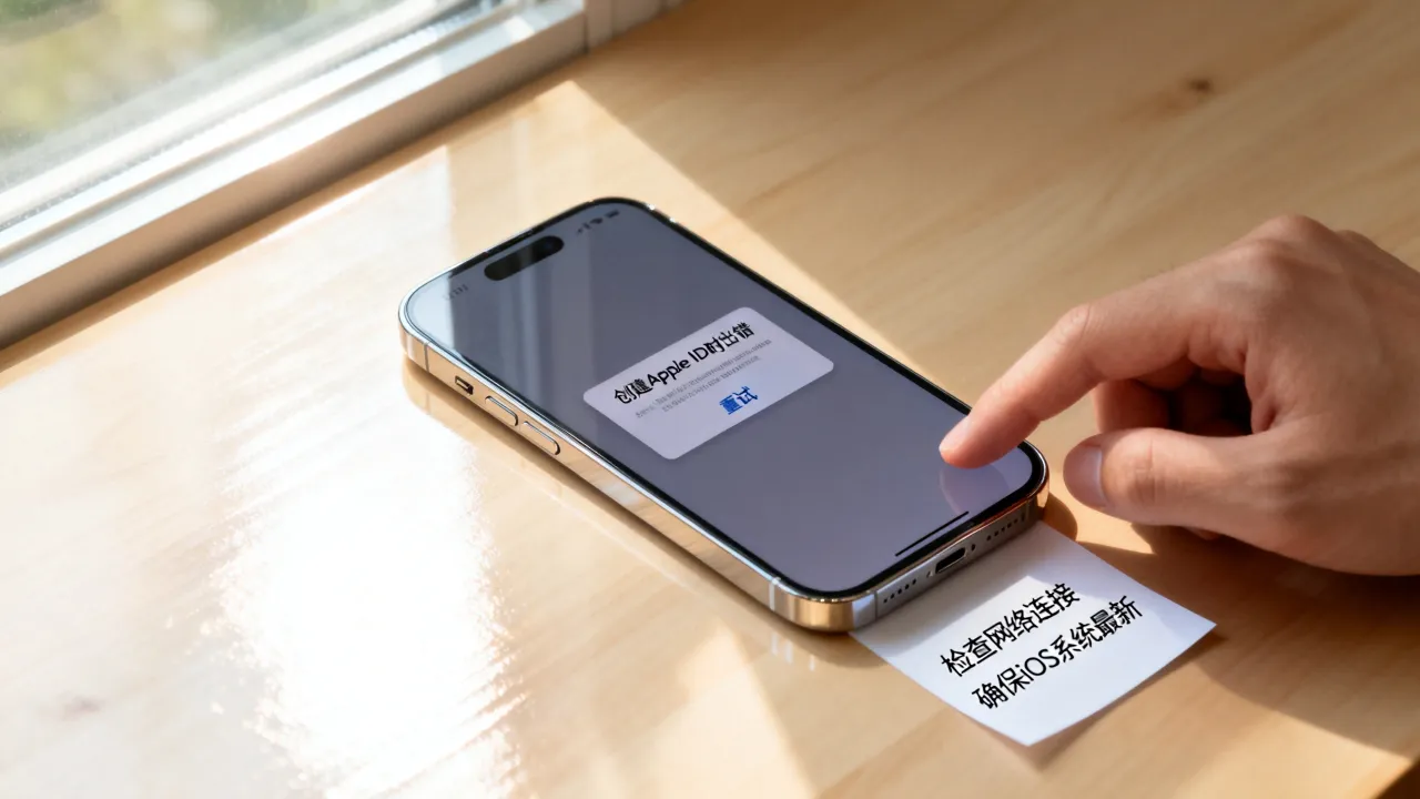 设置appleid为什么服务器出错，苹果手机创建账号时一直提示出错怎么办