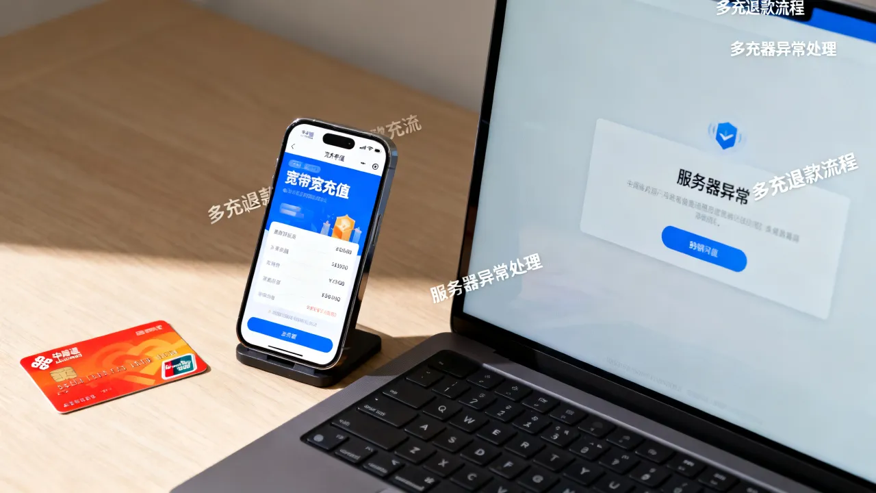 联通宽带多充了怎么退，联通宽带充值服务器异常