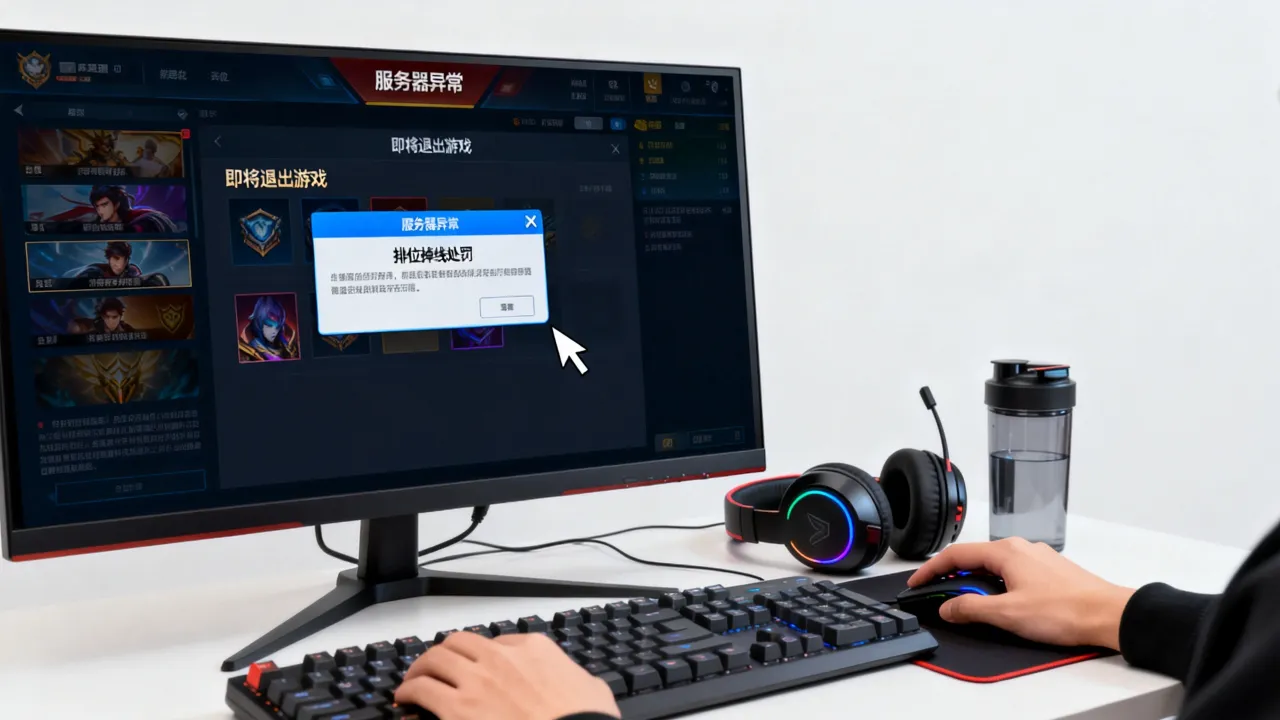为什么lol服务器异常即将退出游戏，lol排位掉线怎么处罚？