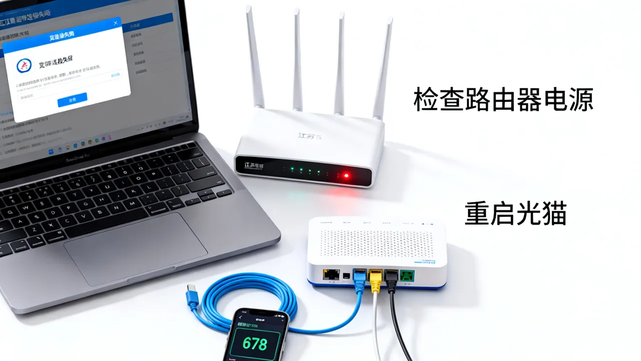 江苏有线宽带服务器连接失败怎么办，宽带连接错误代码解决