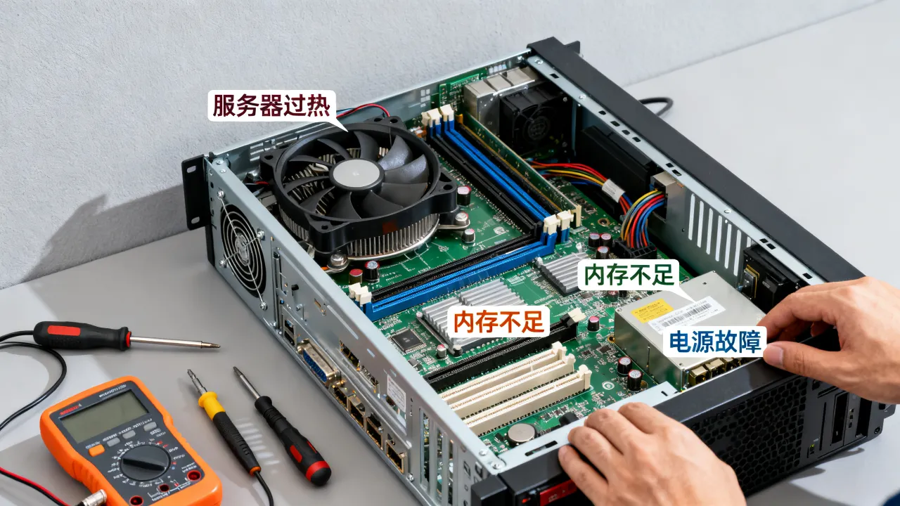为什么服务器死机,服务器死机是什么原因怎么解决?