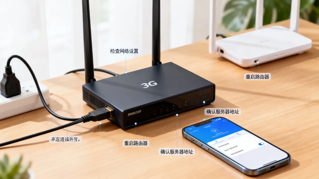 3g宽带怎么连服务器，连接不上服务器是什么原因
