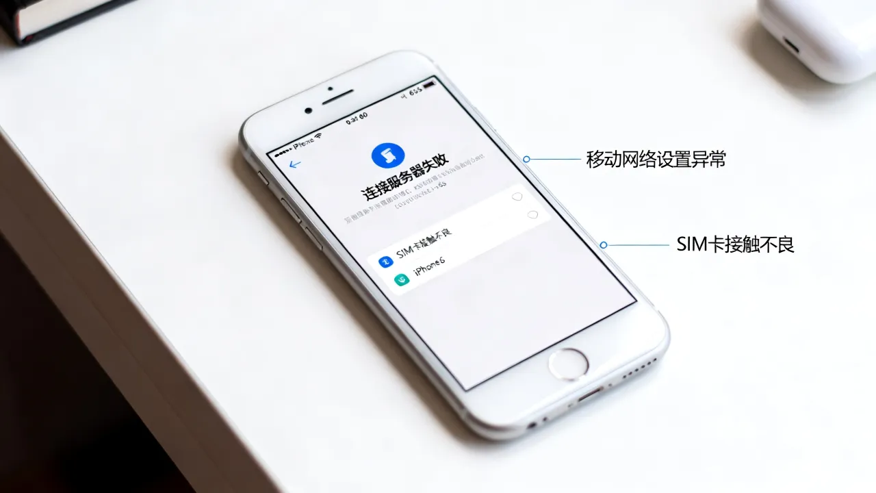 6s为什么开不了移动网络连接服务器失败，原因是什么