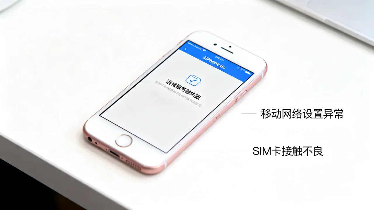 6s为什么开不了移动网络连接服务器失败，原因是什么