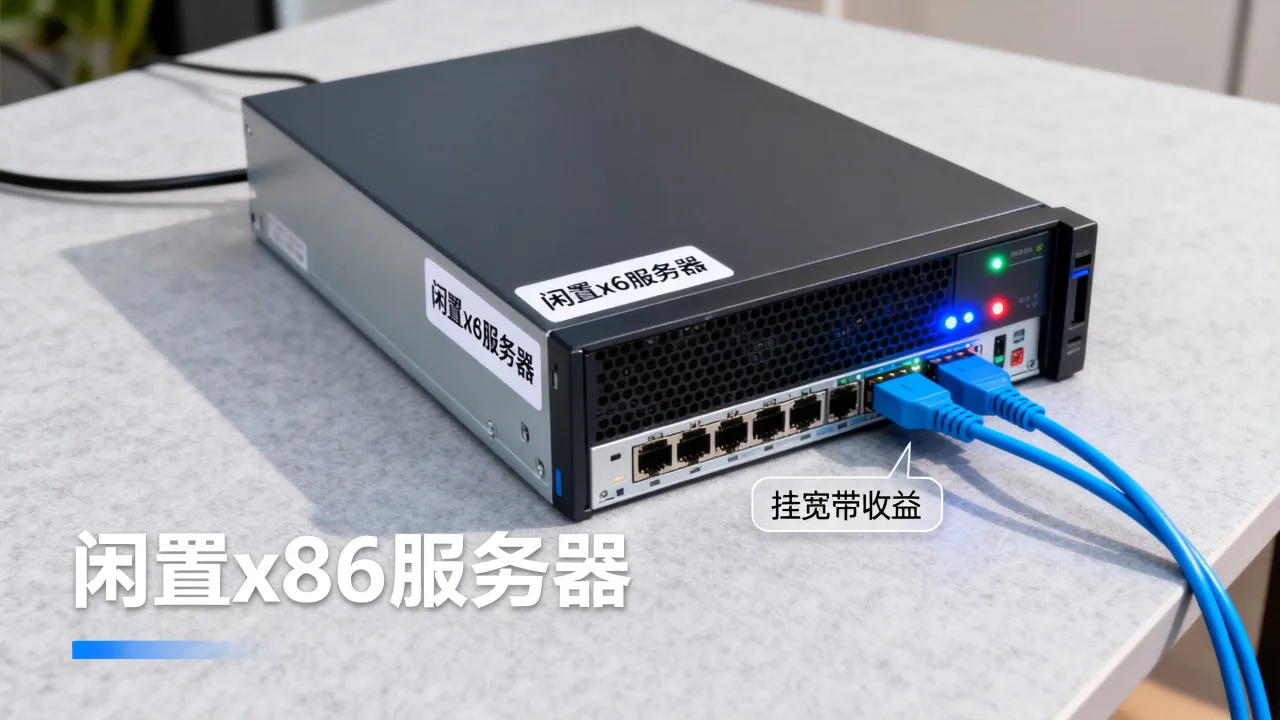 闲置x86服务器挂宽带能赚钱吗？怎么利用赚取收益