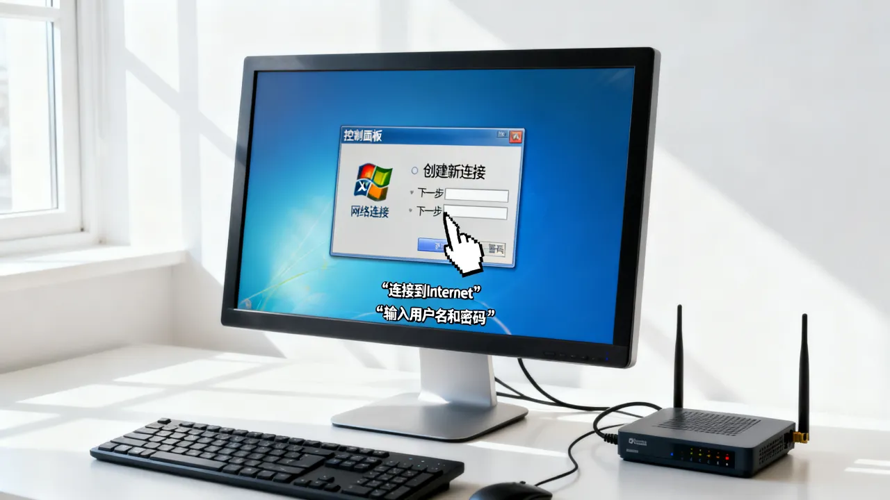 电脑xp系统怎么创建宽带连接服务器，xp系统宽带连接怎么设置？