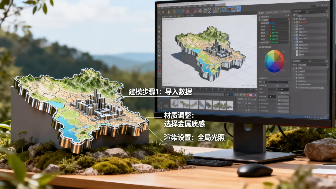 地图服务器三维模型图怎么做？地图服务器三维模型图制作教程，三维地图渲染技巧