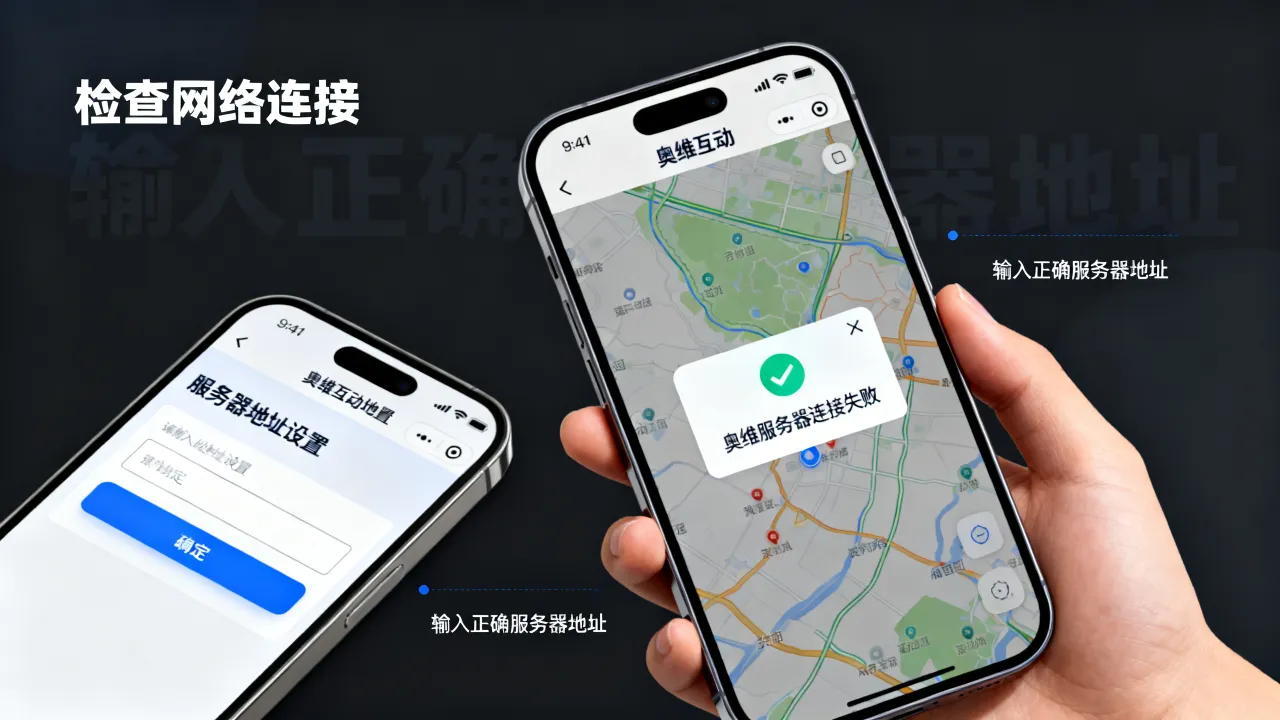奥维服务器连接失败怎么办，奥维互动地图服务器地址怎么设置？
