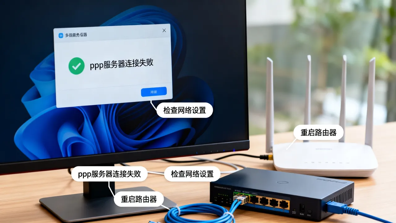 为什么ppp服务器连接失败，ppp连接失败怎么解决
