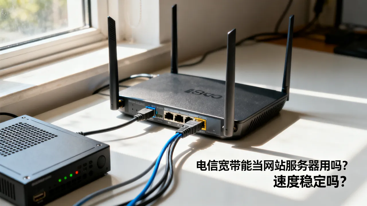 电信宽带能当网站服务器用吗，速度稳定吗？