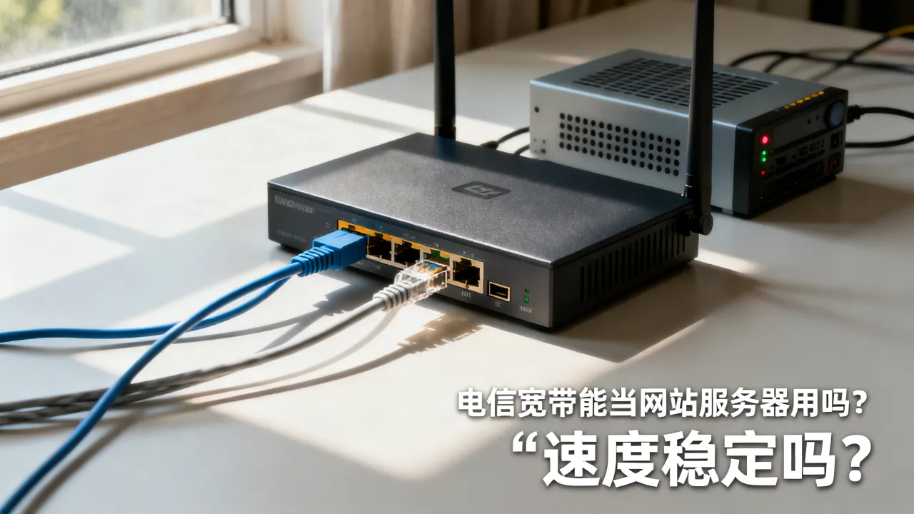 电信宽带能当网站服务器用吗，速度稳定吗？