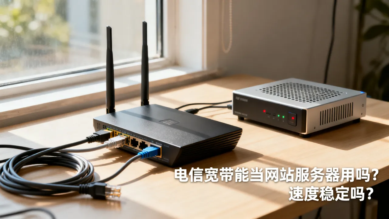 电信宽带能当网站服务器用吗，速度稳定吗？