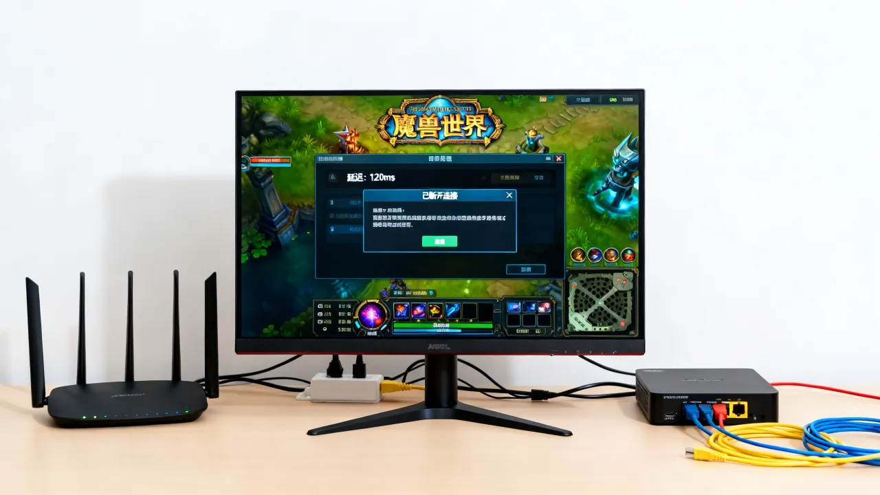 魔兽世界服务器为什么卡顿，频繁掉线延迟高怎么解决？