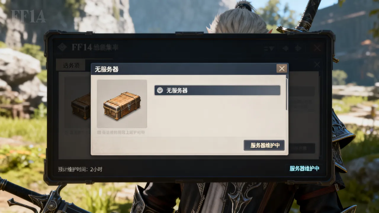 FF14没有服务器选项怎么办，服务器维护多久