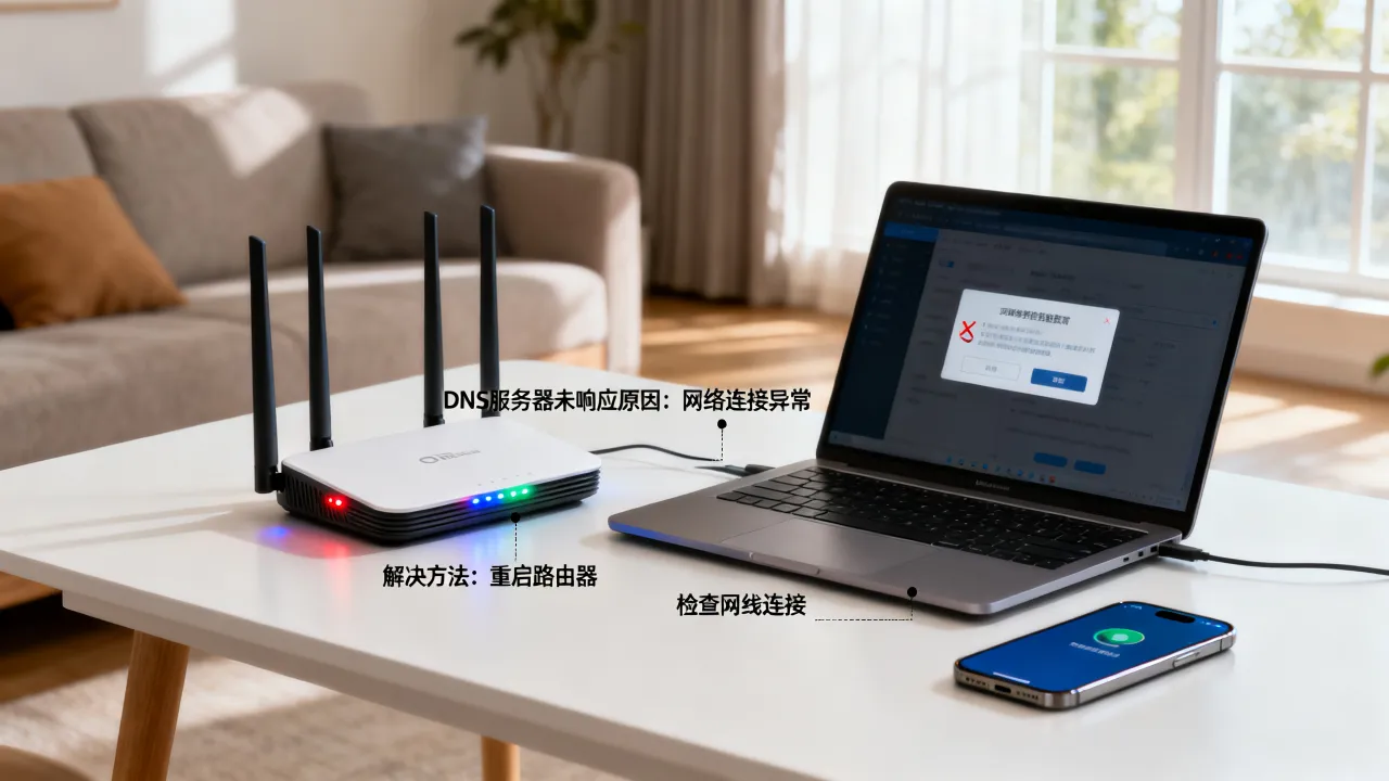 家用宽带DNS服务器未响应是什么原因，DNS服务器未响应怎么解决