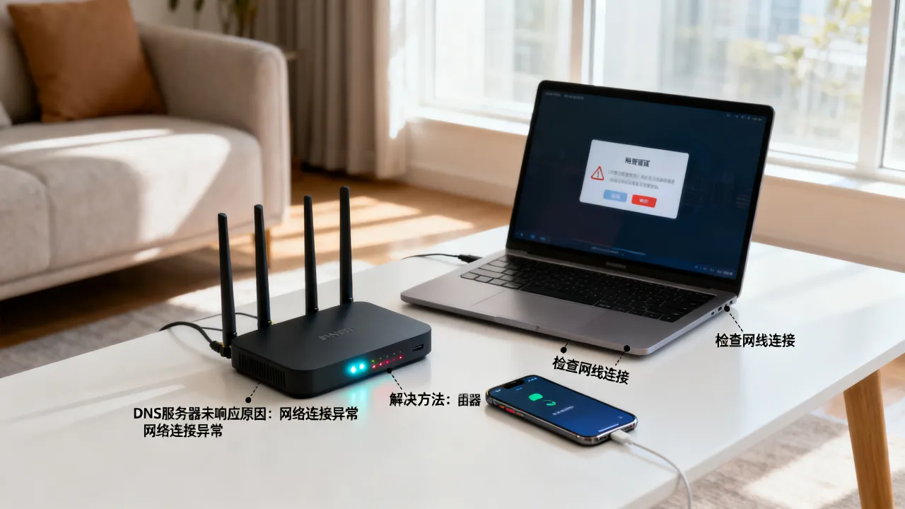 家用宽带DNS服务器未响应是什么原因，DNS服务器未响应怎么解决