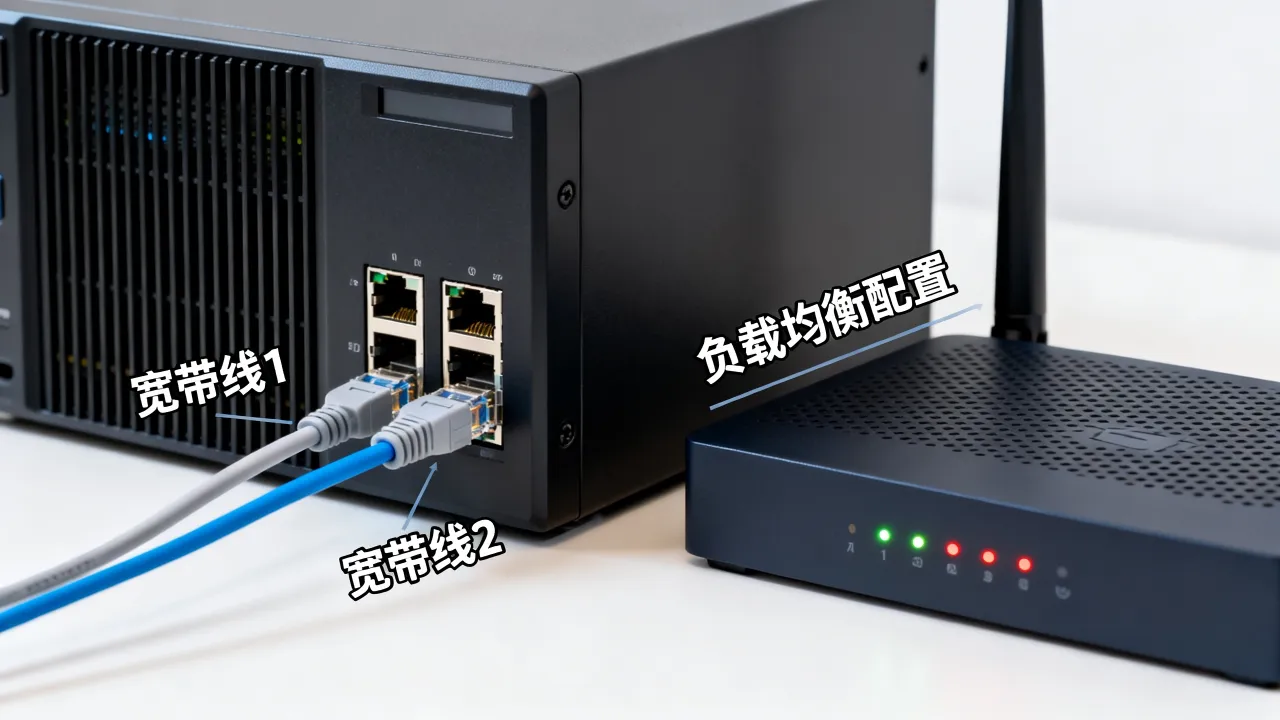 服务器接两根宽带怎么设置，双线负载均衡如何配置？