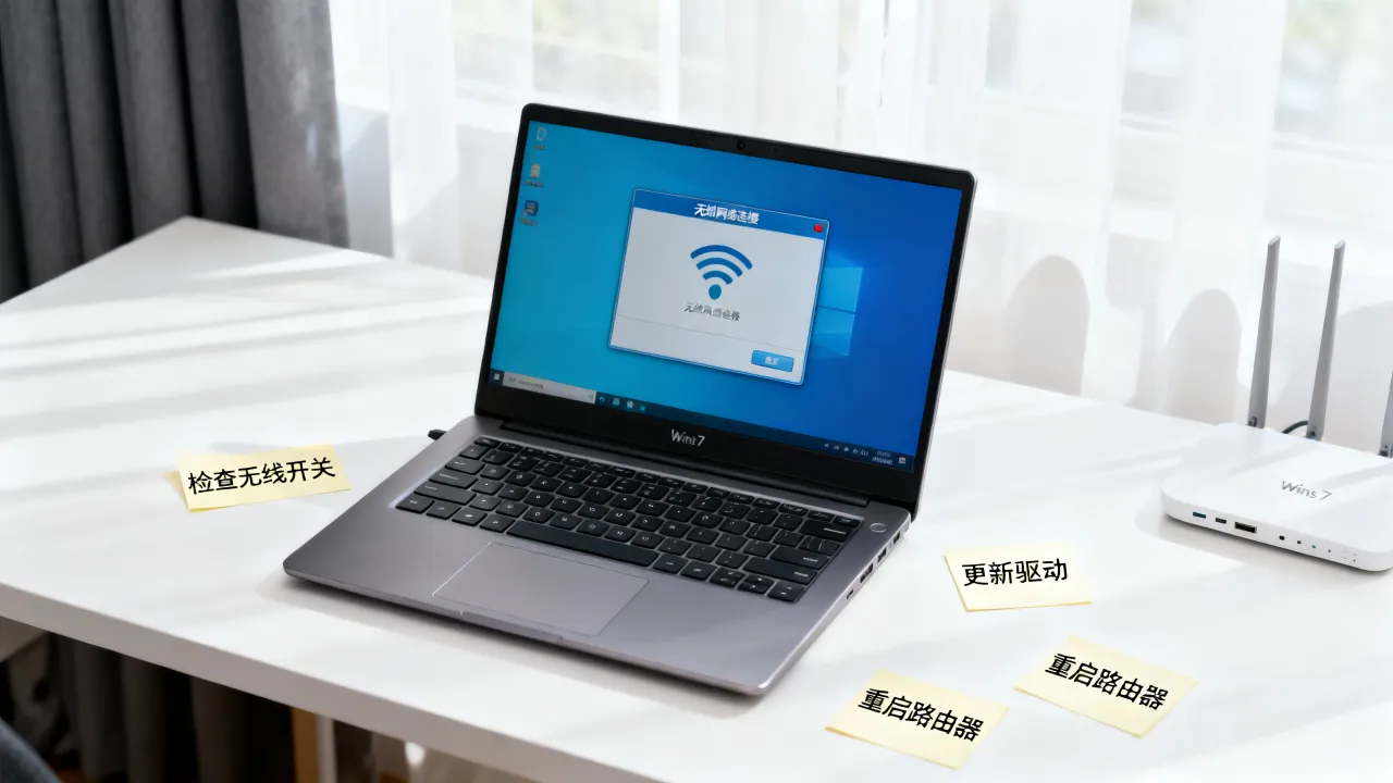 为什么win7不显示无线网络连接服务器，怎么解决