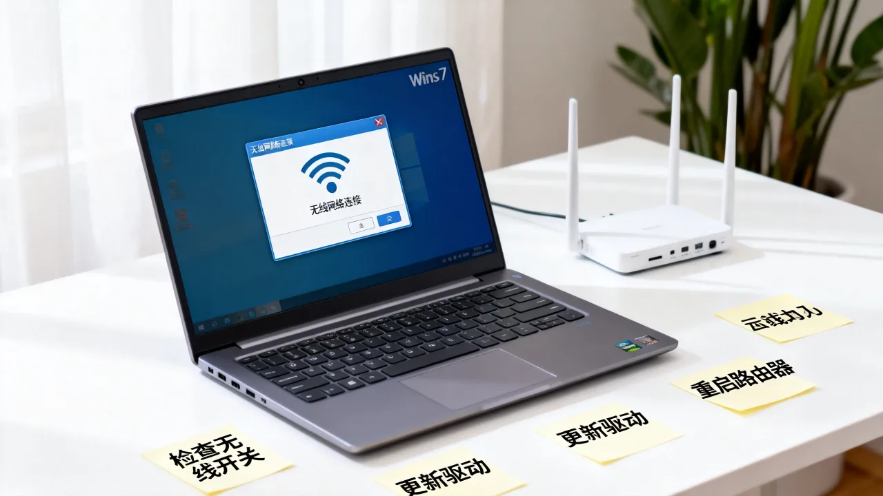 为什么win7不显示无线网络连接服务器，怎么解决