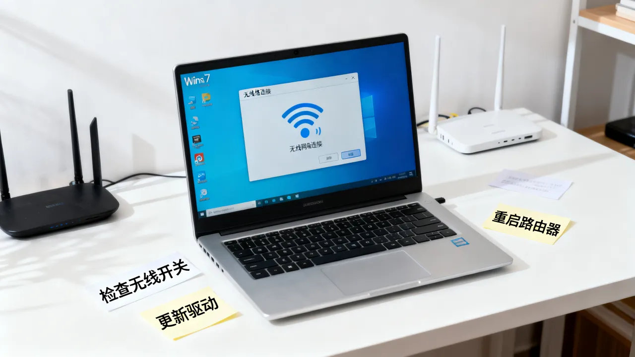 为什么win7不显示无线网络连接服务器，怎么解决