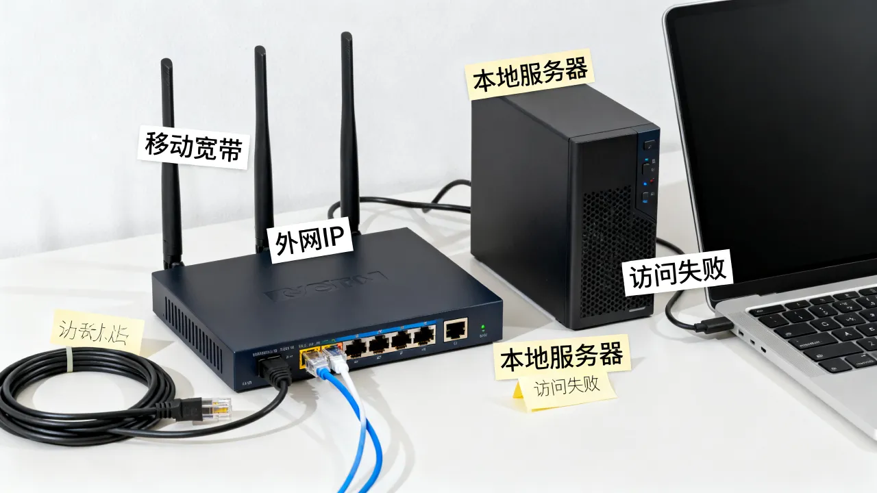 移动宽带无法用外网IP访问本地服务器怎么办，移动宽带外网访问失败原因？