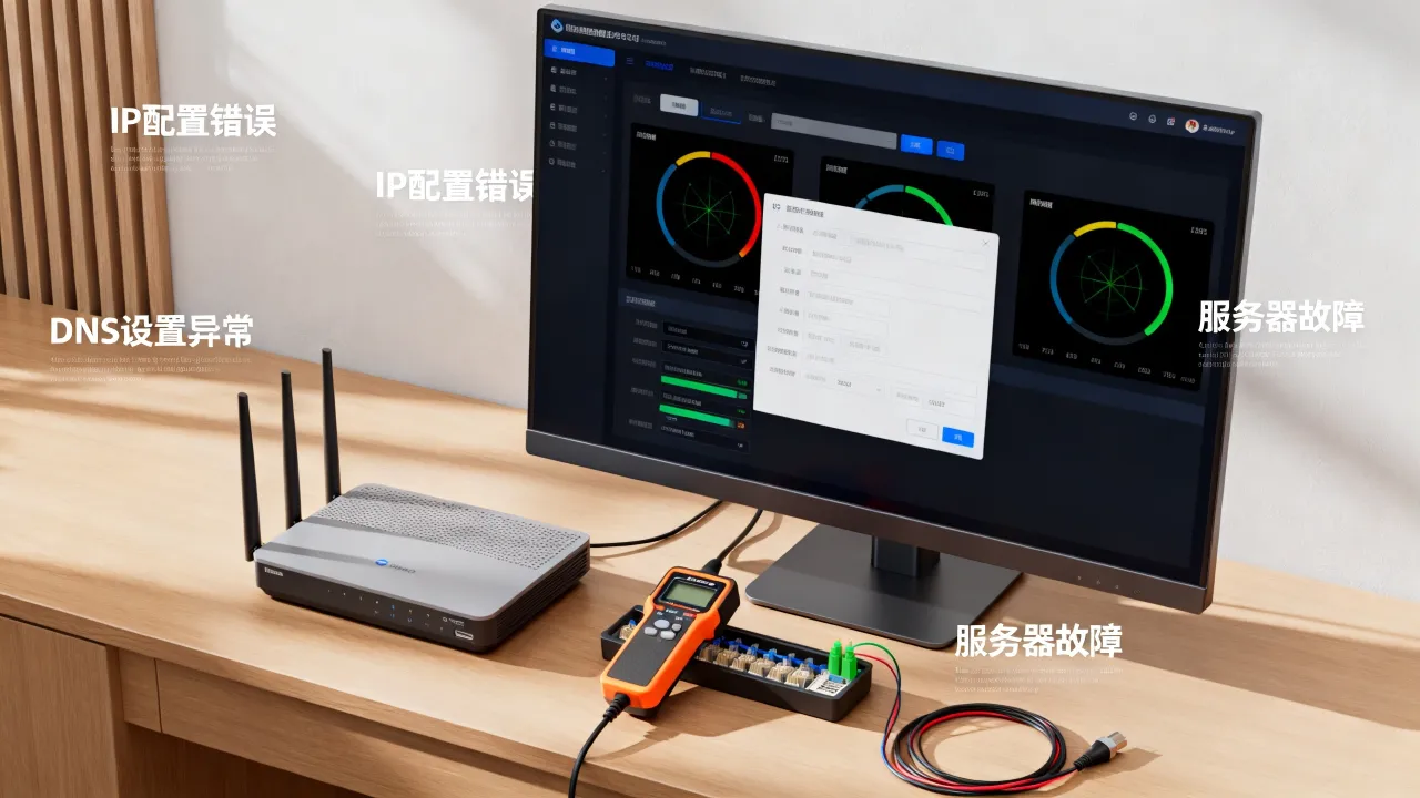 宽带通测试服务器IP不正确是什么原因，怎么解决？