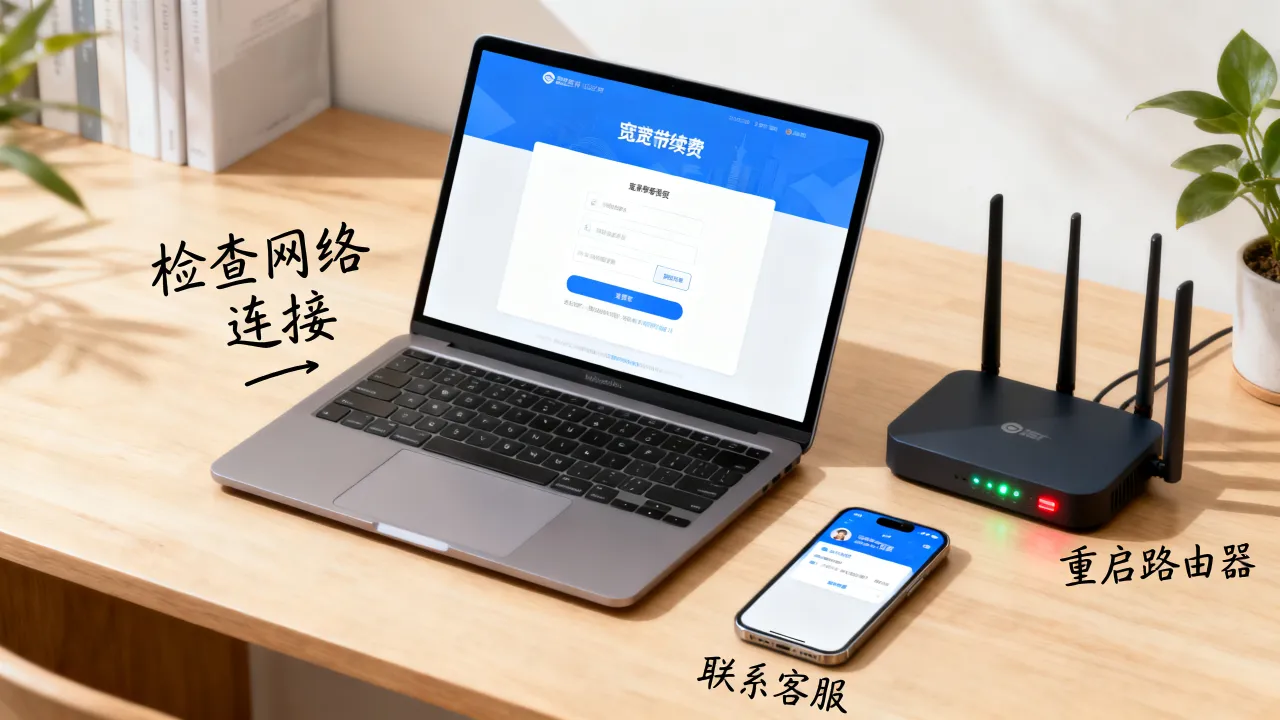宽带续费服务器没反应怎么回事，宽带续费无响应解决方法