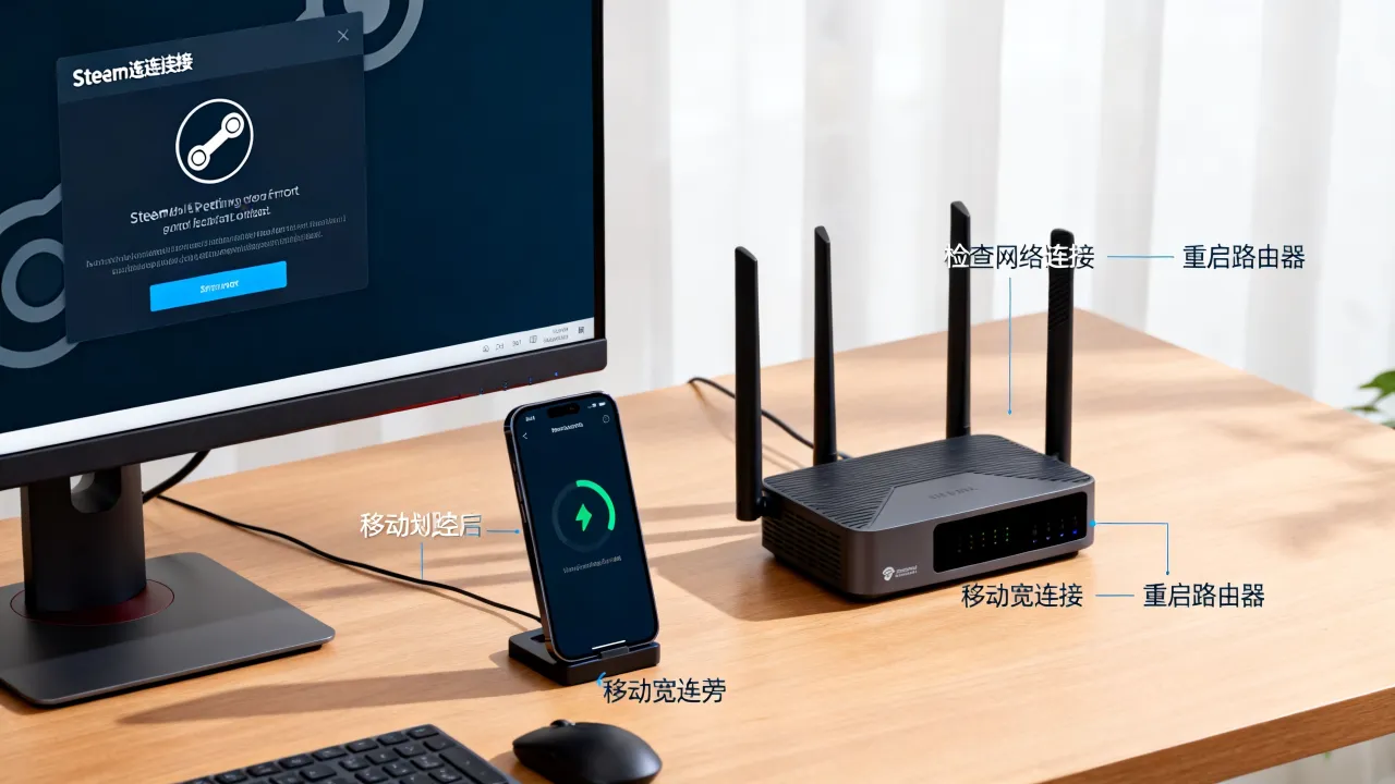Steam连不上服务器怎么办，移动宽带无法连接怎么解决？