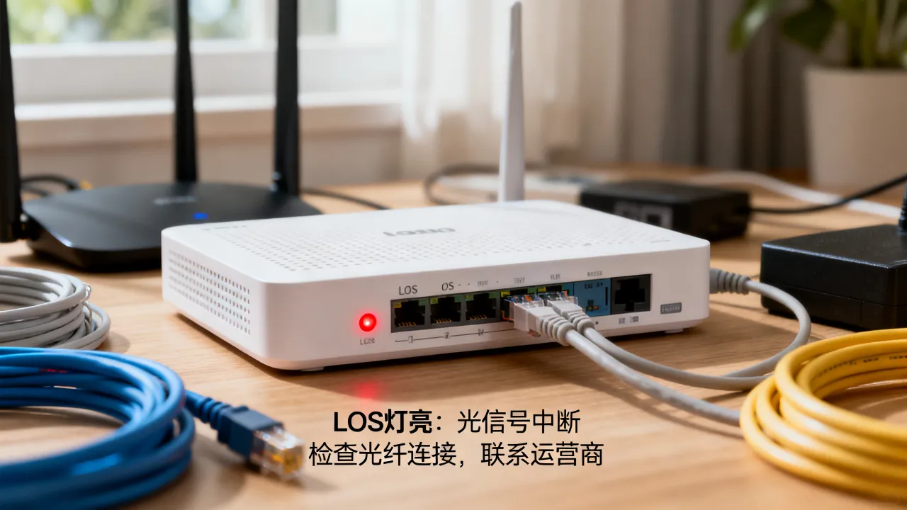 宽带服务器los灯亮怎么回事，光猫los闪红灯是什么原因