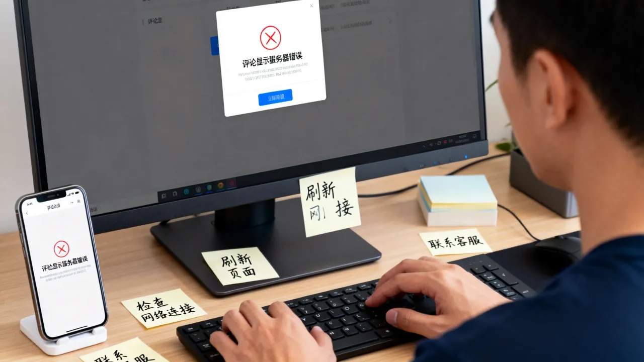 为什么评论显示服务器,这个提示错误该如何解决? 为什么评论显示服务器,这个提示错误该如何解决?