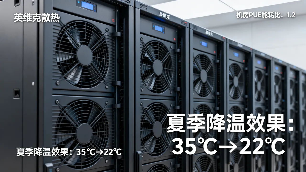 英维克散热服务器夏季降温效果强吗，机房PUE能耗比是多少