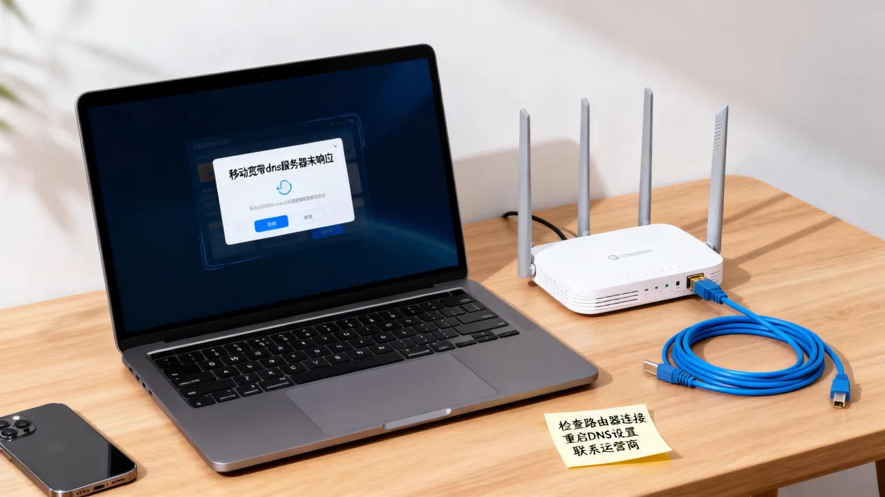 移动宽带dns服务器未响应是什么意思，如何解决网络无法上网问题？