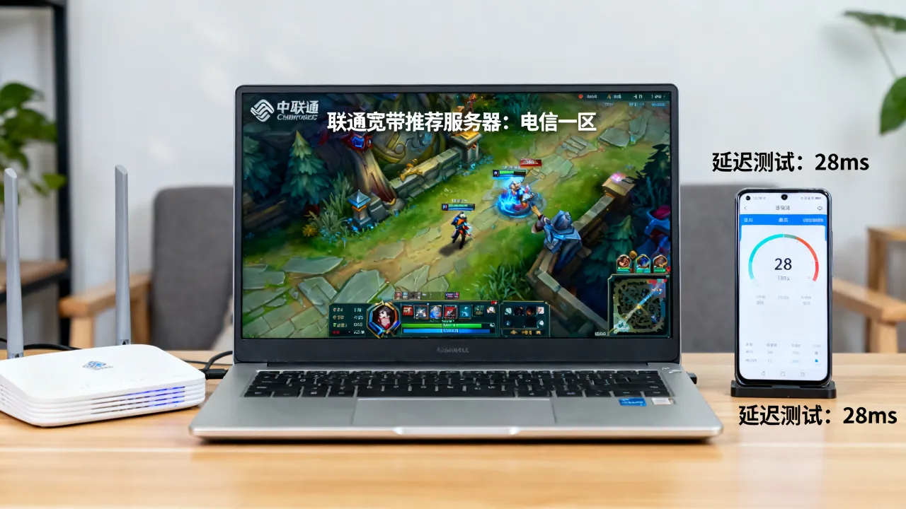 联通宽带打LOL用什么服务器,联通宽带玩英雄联盟哪个区延迟低