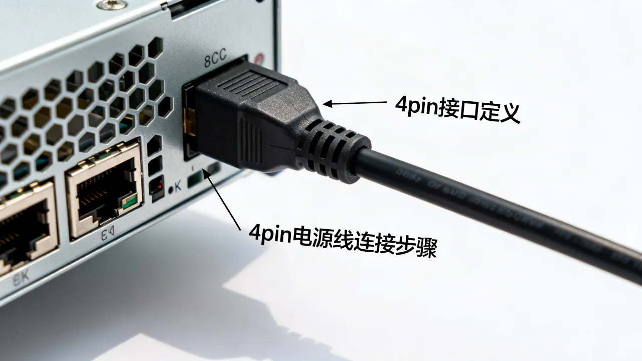 宽带服务器4pin接口定义是什么,4pin电源线怎么接?