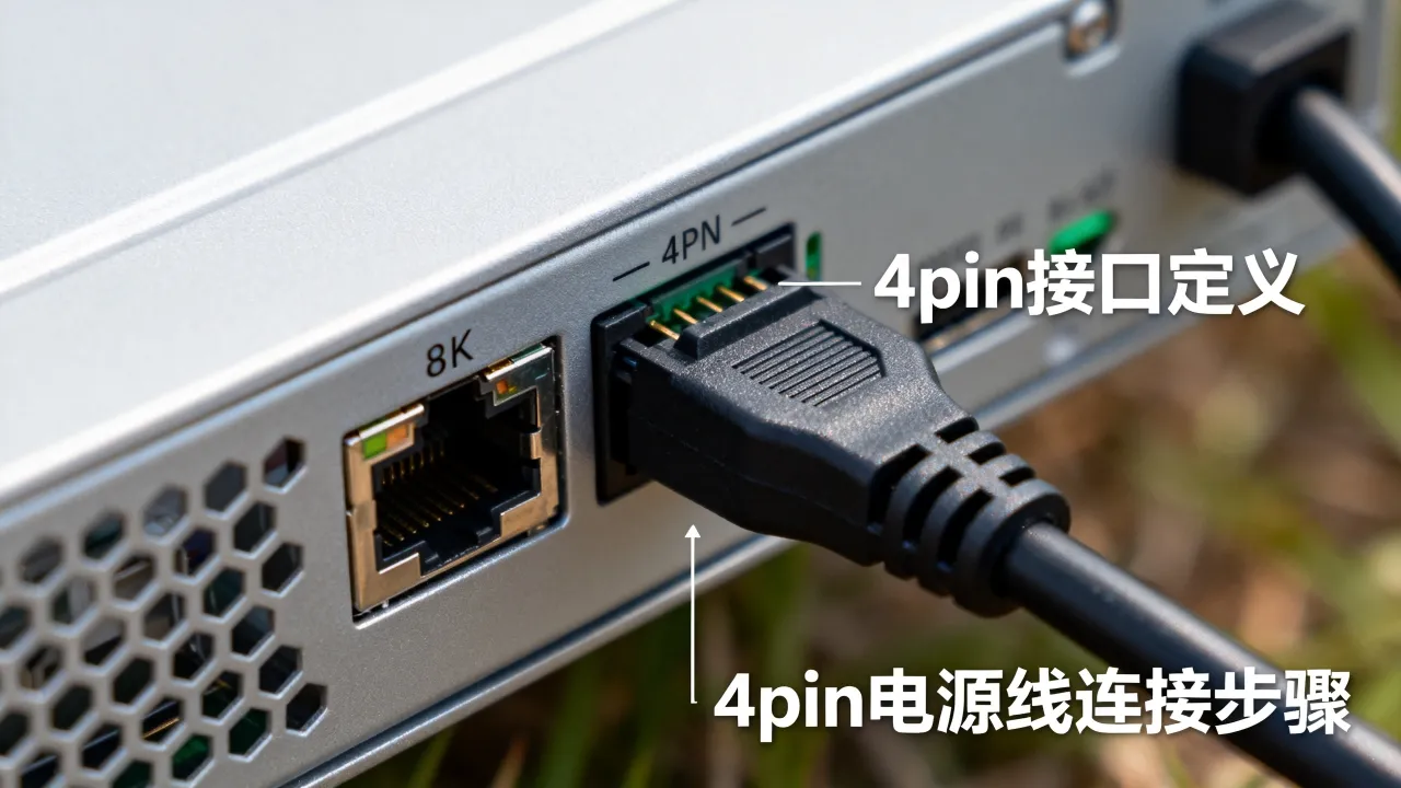 宽带服务器4pin接口定义是什么，4pin电源线怎么接？