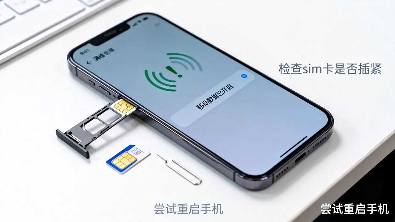 为什么装了sim卡无服务器,手机有信号却没网络怎么解决?