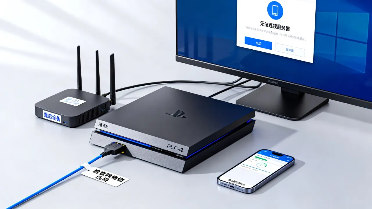 港版ps4为什么连接不上服务器，连不上服务器是什么原因