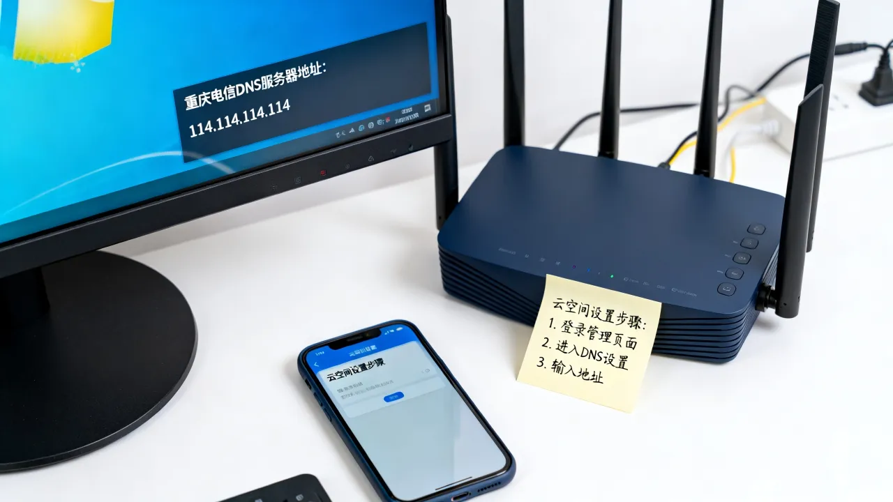 重庆电信宽带DNS服务器地址多少，重庆电信DNS云空间怎么设置