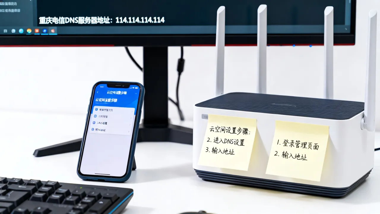 重庆电信宽带DNS服务器地址多少，重庆电信DNS云空间怎么设置
