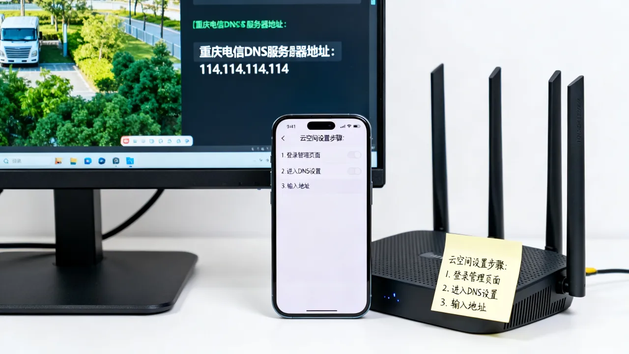 重庆电信宽带DNS服务器地址多少，重庆电信DNS云空间怎么设置